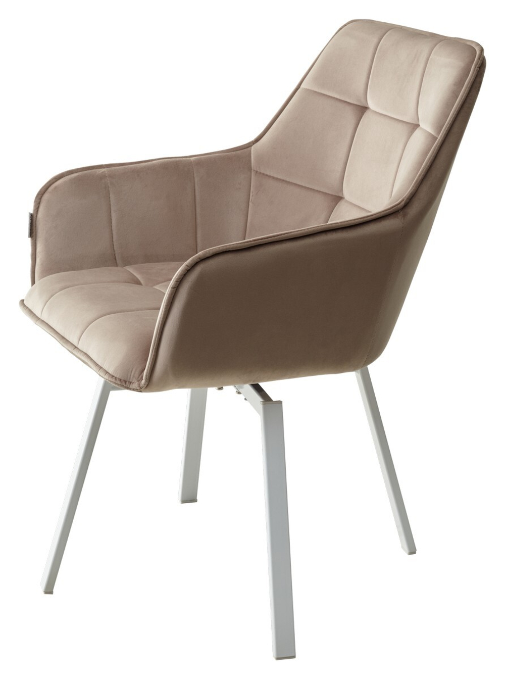 Стул MAVERICK 360 град. поворот. BLUVEL-40 BEIGE/ белый каркас, М-City