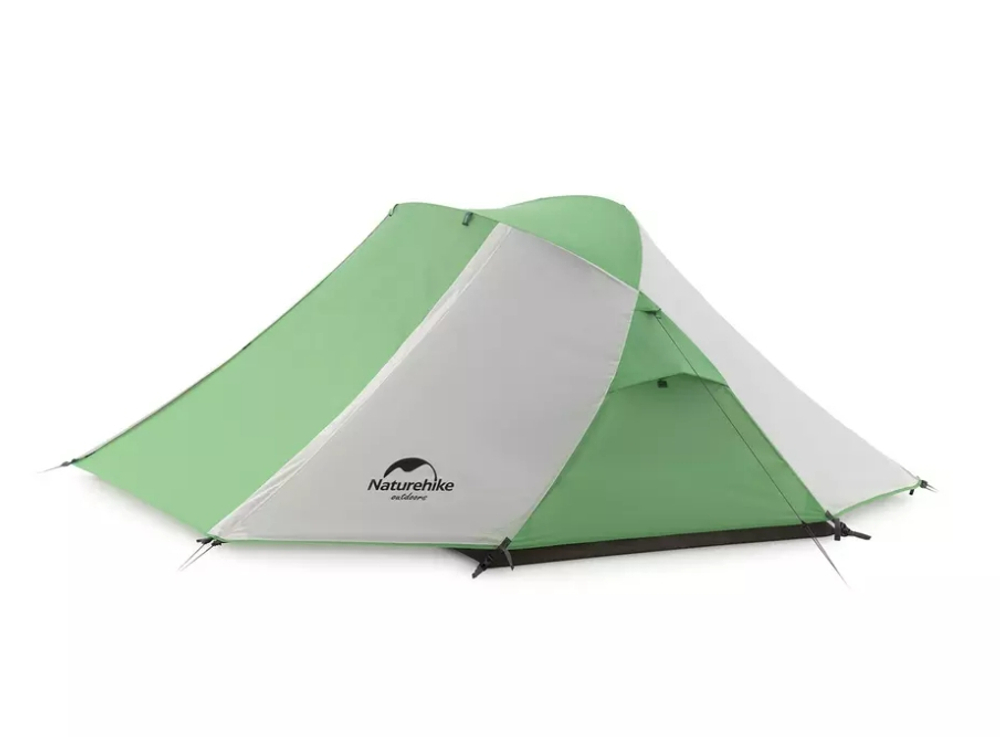 Палатка Naturehike Butterfly 2-местная, алюминиевый каркас, бело-зеленая