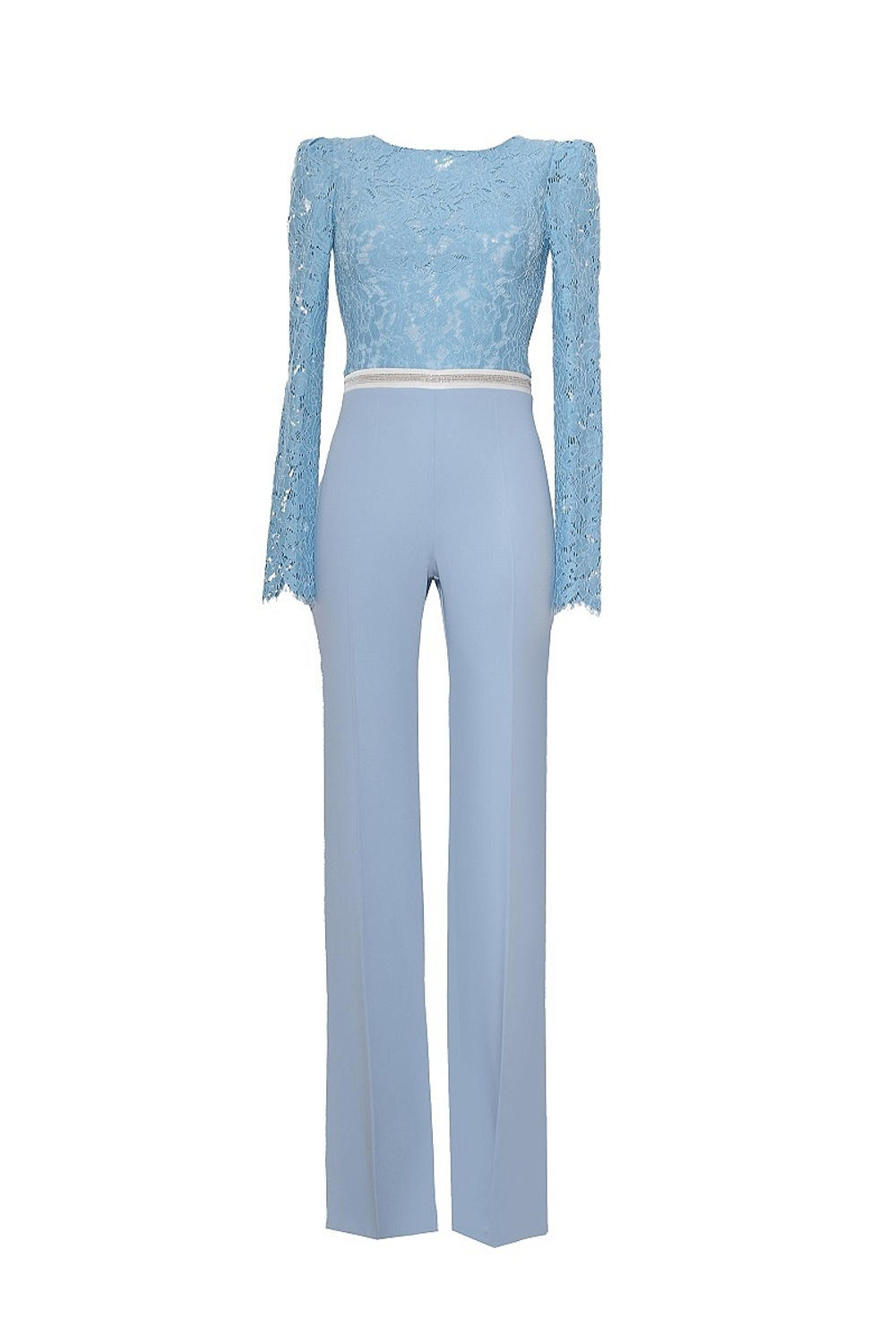 Комбинезон с кружевной полочкой и рукавами 57-16SS