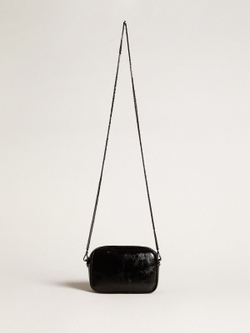 Mini Star Bag in black leather with Swarovski crystal star