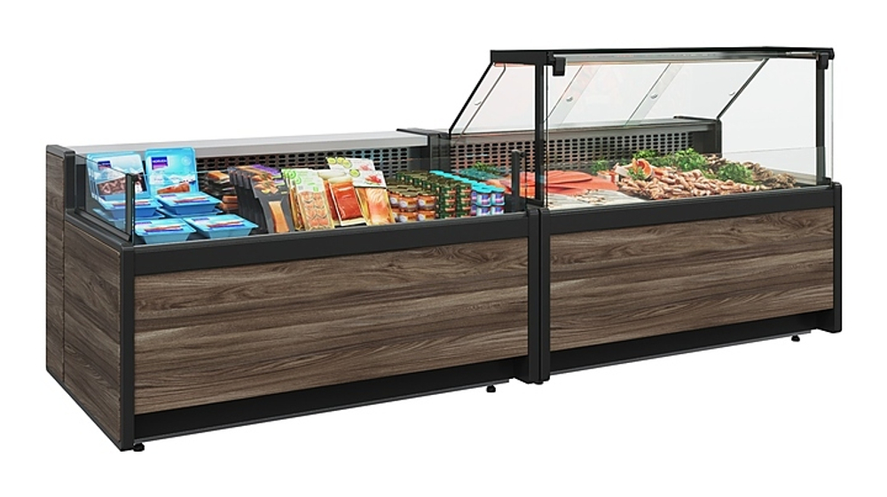 Витрина холодильная Carboma GC111 SP 0,94-1 1008 (статика, газлифт, без боковин)