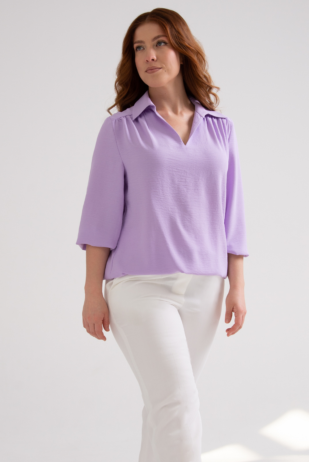 Блузка женская 4511АП, сиреневый #30Сир094511АП