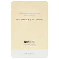 Выравнивающая тканевая маска с Ниацинамидом Nextbeau Niacinamide Solution Sheet Mask Brightening & Pore Control 5шт