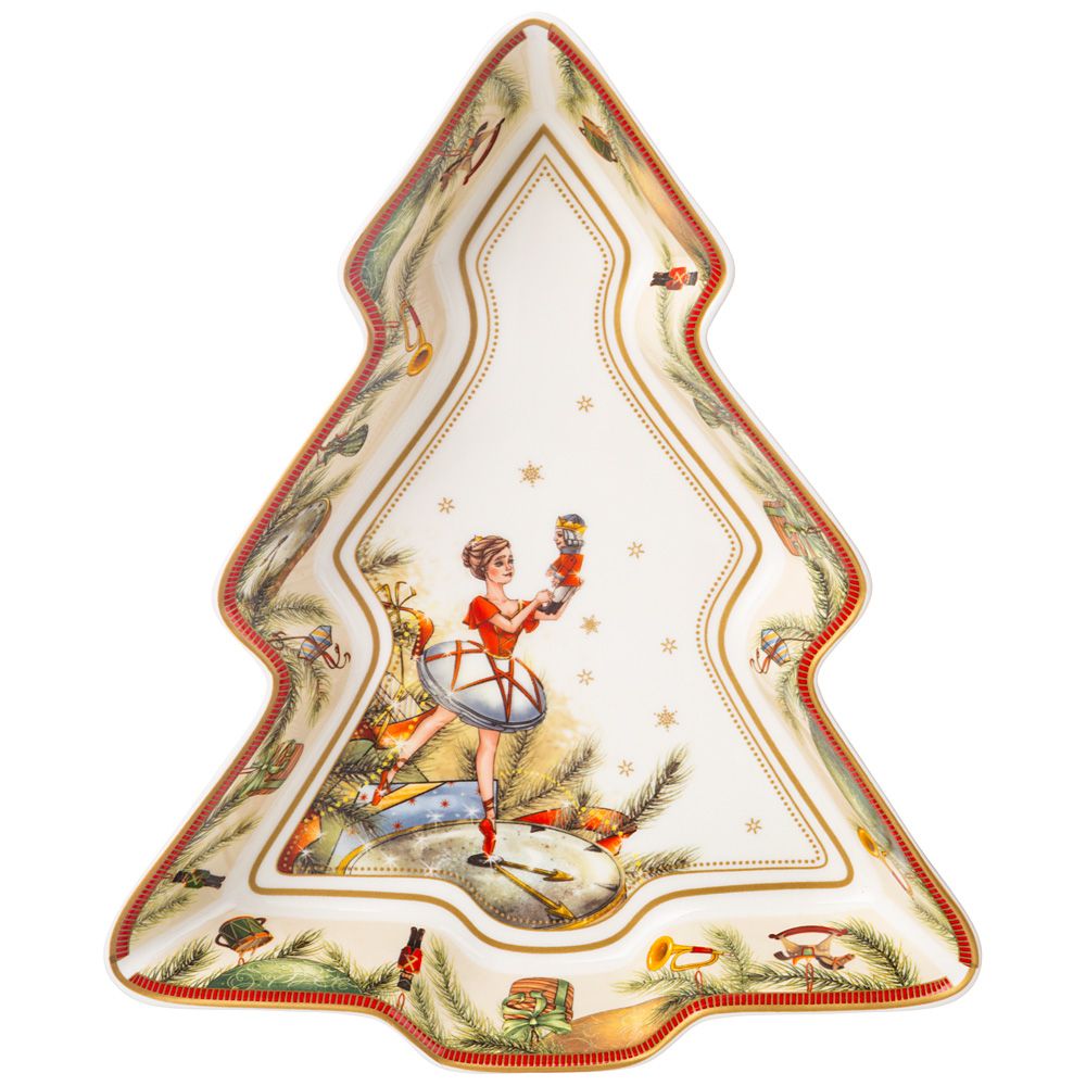 БЛЮДО-ЕЛКА LEFARD "ЩЕЛКУНЧИК" 25*21*4 СМ (КОР=8ШТ.)