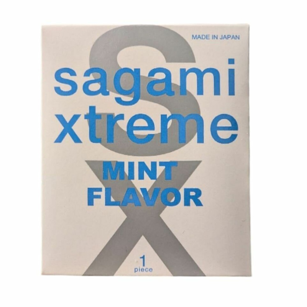 Презерватив Sagami Xtreme Mint с ароматом мяты - 1 шт. (Цвет: прозрачный)