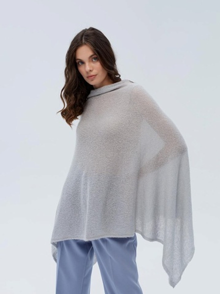 Накидка пуховая Т027-03 серый