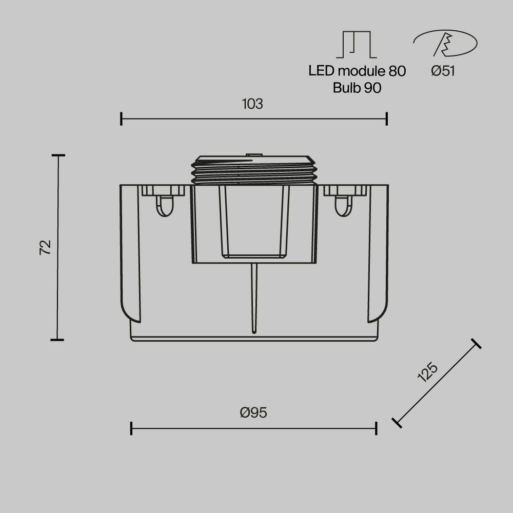 Светильник встраиваемый Maytoni   DL136-GU10-W