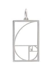 Золотое сечение в прямоугольном контуре подвеска из серебра