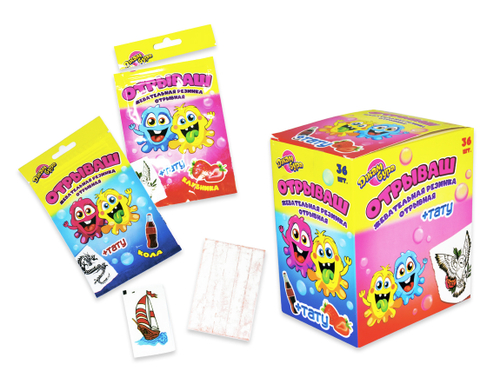 Жевательная резинка с переводной картинкой Джамбура 12бл*36шт*10гр