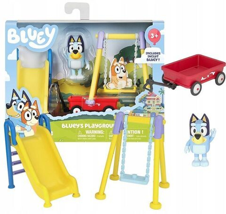 Фигурка Moose Toys Набор Bluey Blue Детская площадка + фигурка собаки 13016