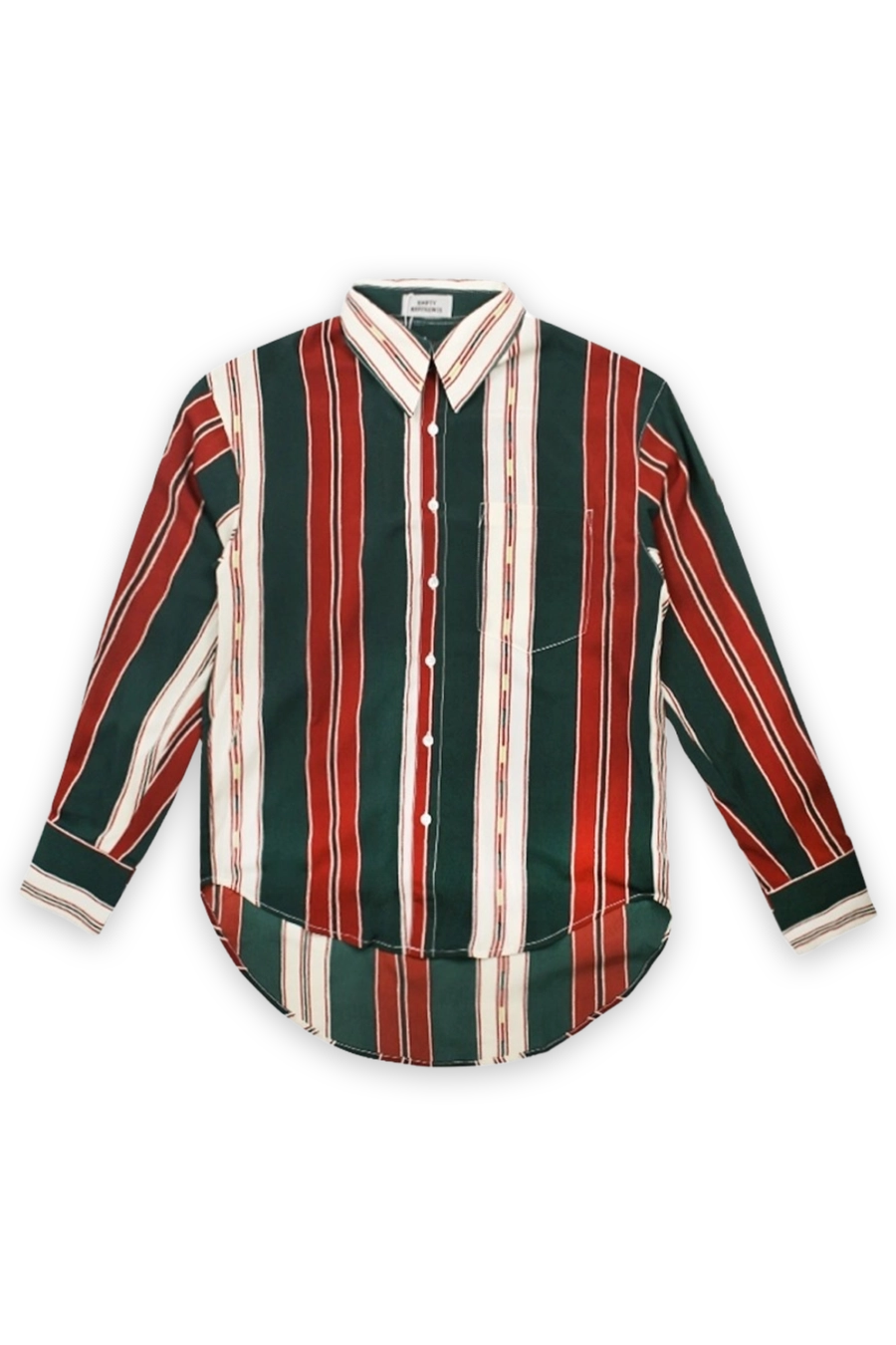 Рубашка ER "Green and Red Stripes" Long Sleeve Shirt