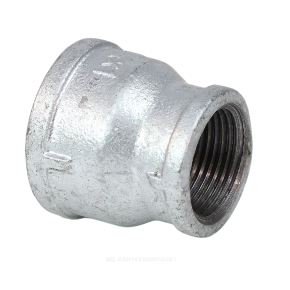 Муфта переходная чугун оц Ду 20х15 (3/4"х1/2") ВР Fittex PLUS