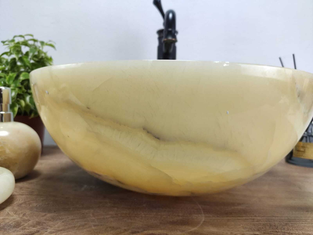 Раковина из оникса Bowl Yellow TinLip BO-60985 40*40*15
