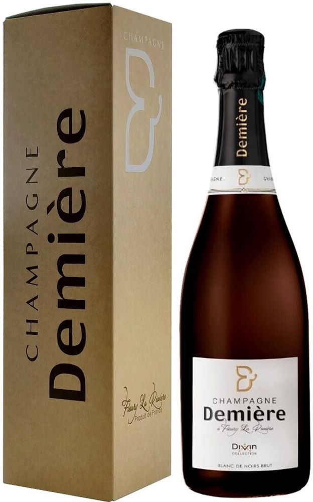 Шампанское Demiere Divin Blanc de Noirs Brut в подарочной упаковке, 0,75 л.