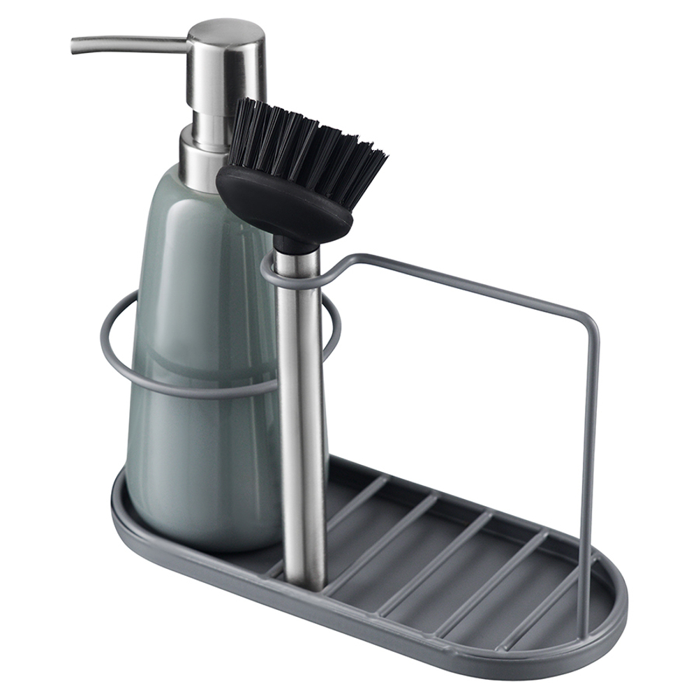 Органайзер с диспенсером для мыла Smart Solutions Gunvor серый