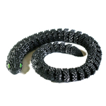 Фигурка змеи, змея игрушка антистресс "шипастая", черная, 55 см.