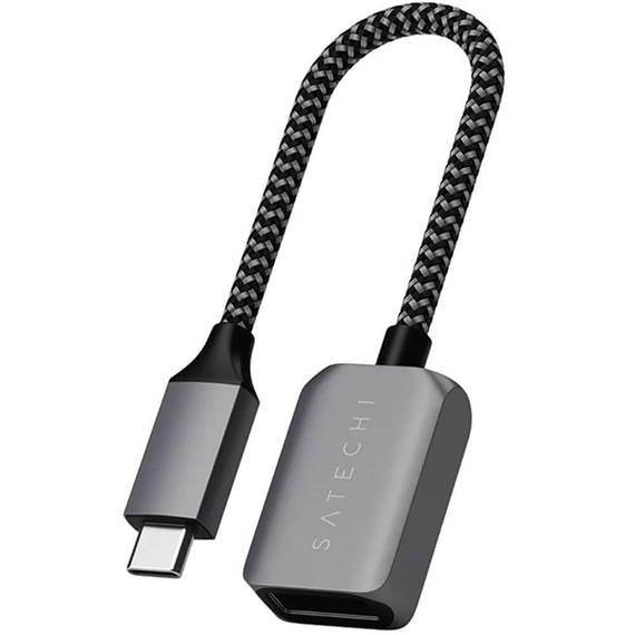 Переходник Satechi USB Type-C - USB 3.0 0.1 м (ST-UCATCM) серый космос