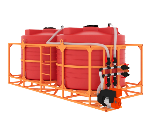 Кассета с системой гидроперемешивания 2*5000 л Политим 10000 л.(4880x2190x1969см;красный) - арт.560828
