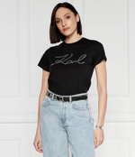 Футболка rhinestone Karl Lagerfeld - черный(241W1713)