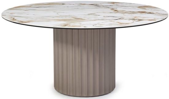 Стол обеденный Bjorn 140 керамика на стекле