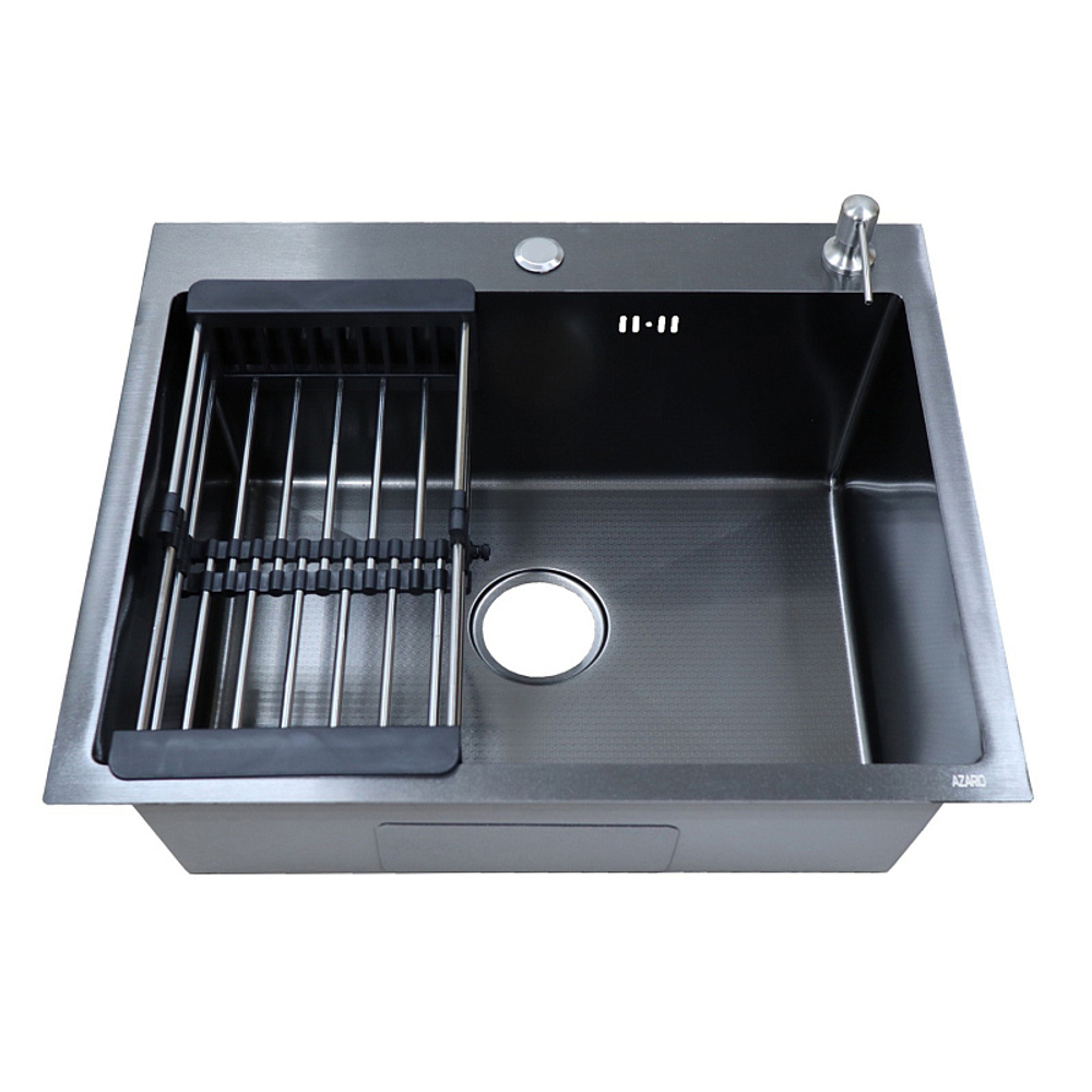 Мойка AZARIO кухонная NICOLE 600х500х220 нерж чёрная 0544