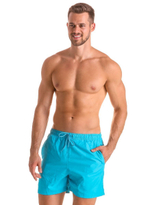 Мужские плавки-шорты с поясом на резинке (Размер: M) (Цвет: синий)