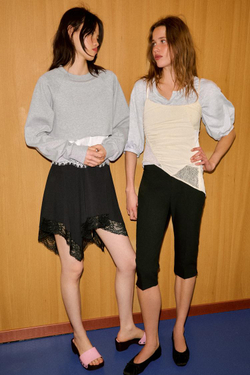 ZARA ТОП В БЕЛЬЕВОМ СТИЛЕ С КРУЖЕВОМ, ЭКРЮ/БЕЖЕВЫЙ