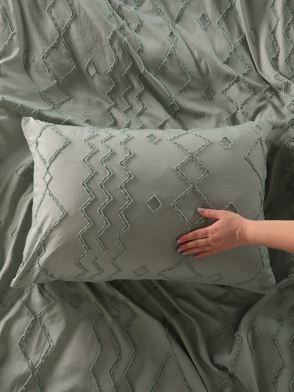 Постельное бельё 2-спальное LoveLife Tufting Орнамент, микрофибра