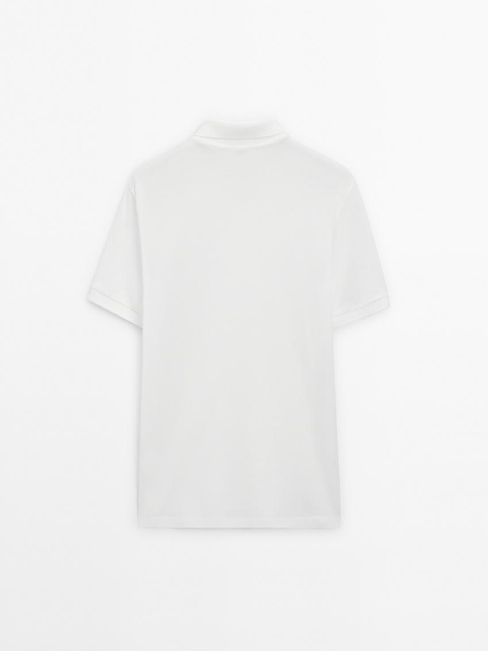 Massimo Dutti Футболка-поло из хлопка, белый