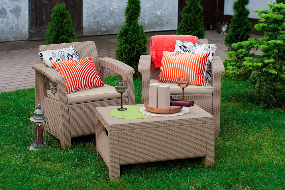 Комплект мебели Corfu Russia Weekend Set (Balcony), капучино