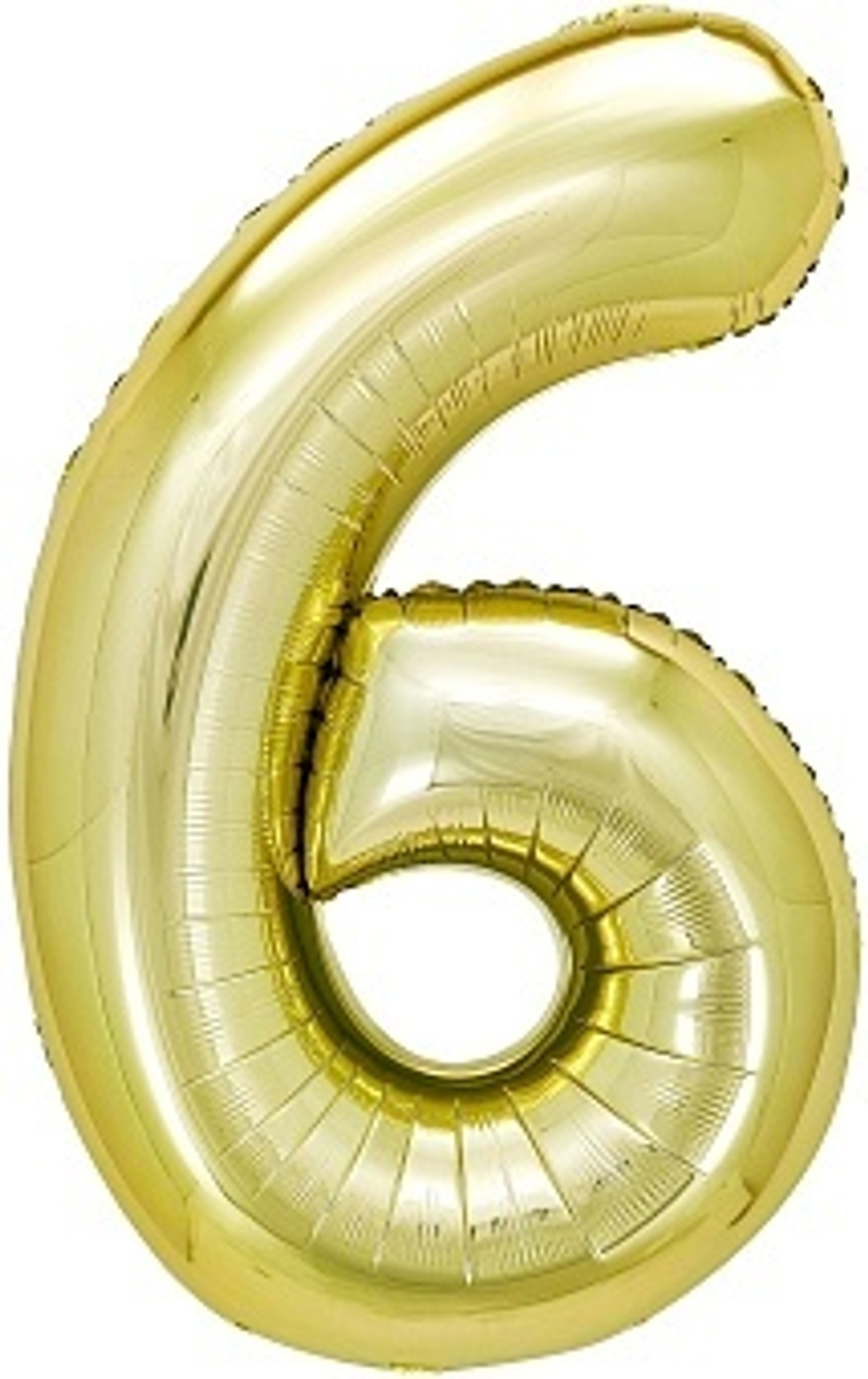 К 40" Цифра 6 Белое золото 100 см.