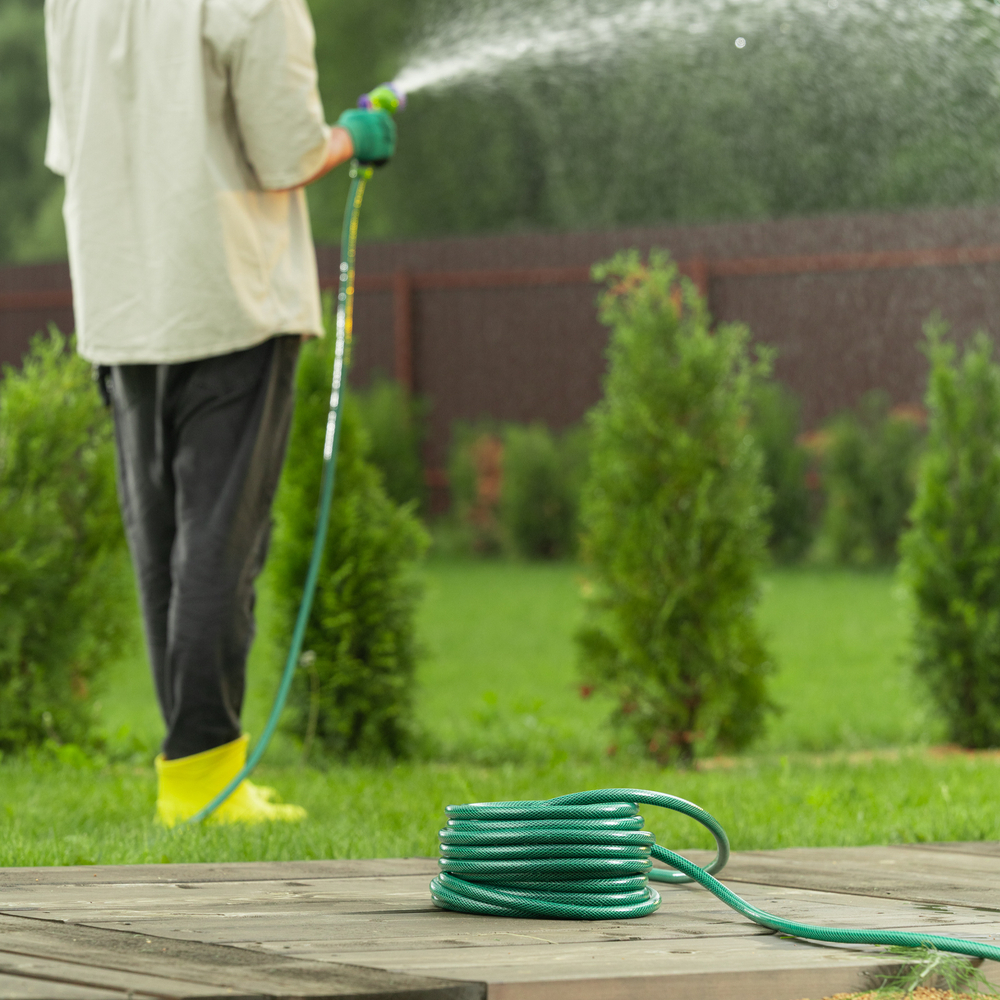 Набор поливочный, шланг 1/2", 25 м, 7 режимов пистолет, соединитель, адаптер Palisad