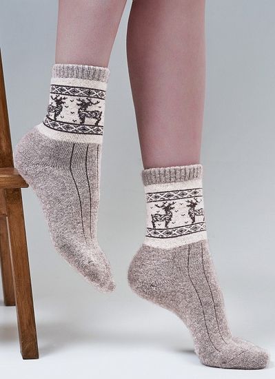 Носки из 100% монгольской шерсти Серые