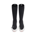 SMILEREPUBLIC Half Knee Sock Boots, High Top Knee High Knee high Boots Women"s Black