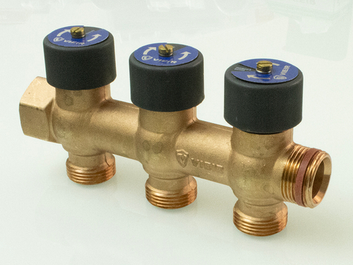 Коллектор   3 вых 3/4 х 3/4 под евроконус   ViEiR  (30/1шт)