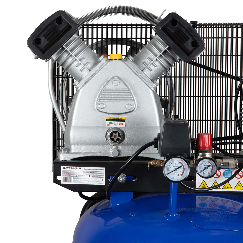 OPT-301042A Компрессор поршневой вертикальный, 420 л/мин, 2.2 КВт, 220 В, ресивер 100 л