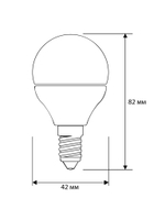 Лампочка светодиодная Е14 7 Вт 4500К шарик 1 штука
