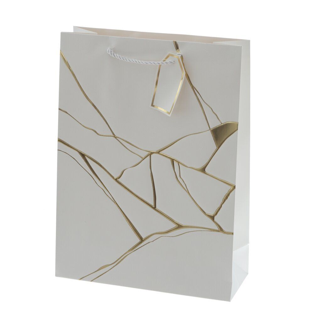 GAEM Пакет подарочный L (бумага 210г/м2, блок 12шт), L31 W12 H42 см, 4в.