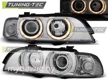 Передние фары Bmw 5 E39 angel eyes H7/H7 chrome