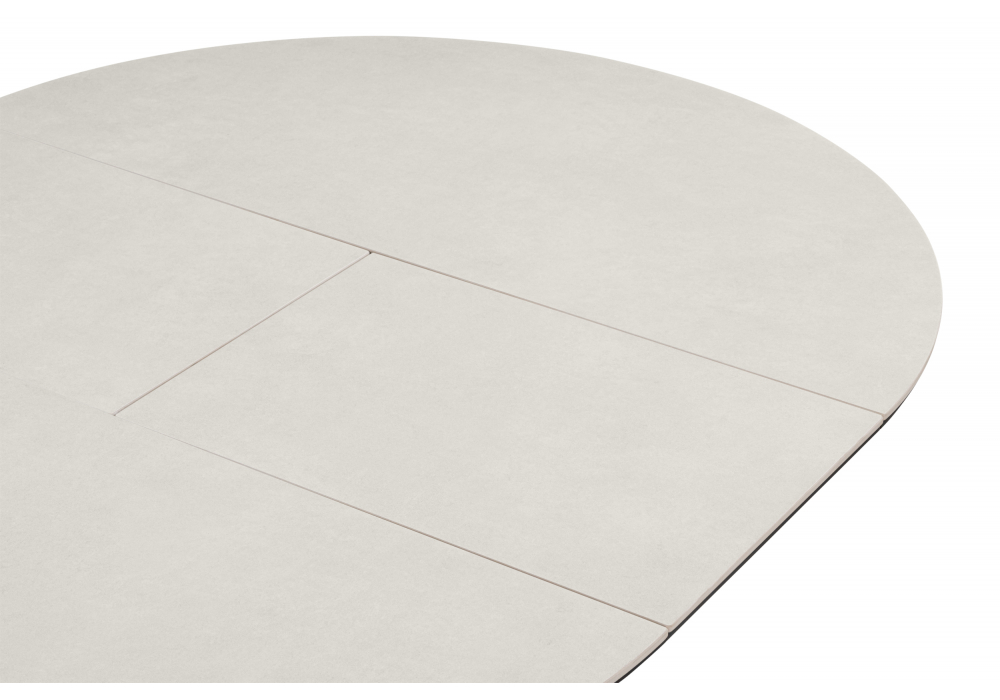 Керамический стол Woodville Трейси 90 carmen light gray, черный
