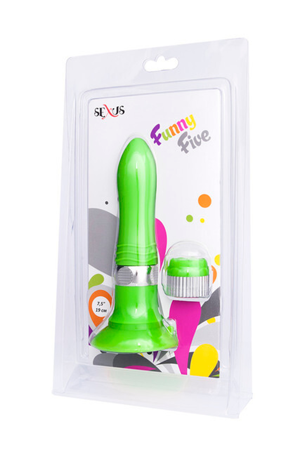 Вибратор зеленый со съемной присоской 5 режимов (19,5 см , зеленый) (Цвет: зеленый)