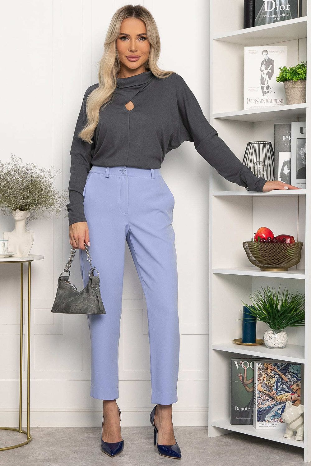 Брюки укороченные Энни (голубые) Б14286-10М LT Collection