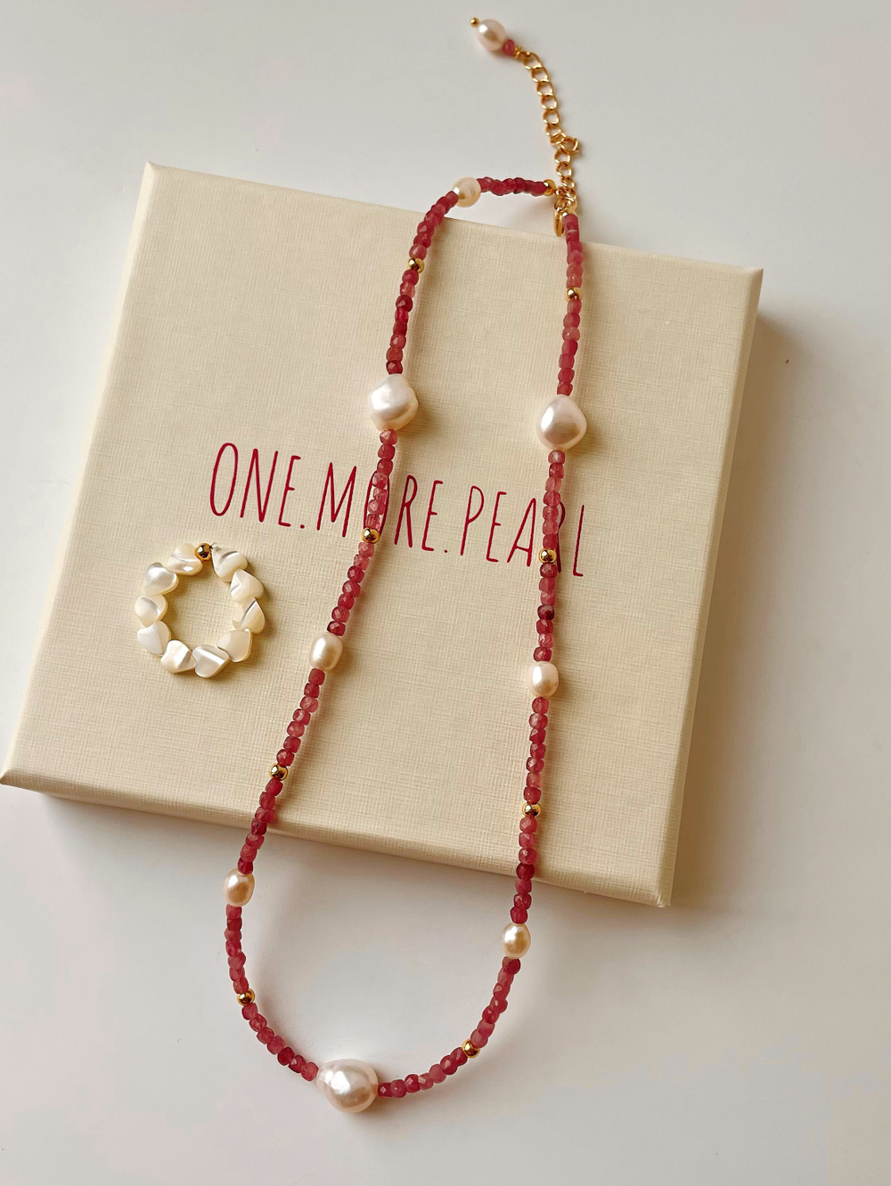 Чокер Турмалин и Жемчуг