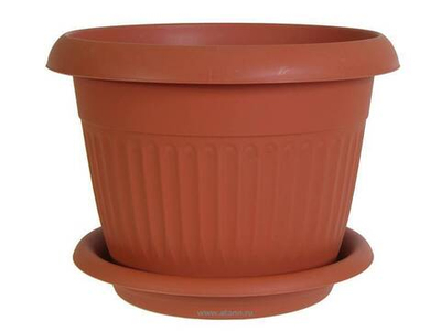 Кашпо Ливия 4,6л 240мм с поддоном, терракот