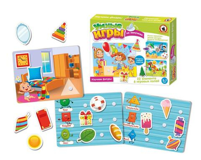 Настольная игра Умные игры на липучках. "Изучаем фигуры"