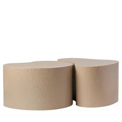 Набор из 2 журнальных столиков Grannis, бежевый