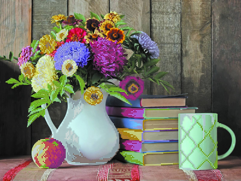 "Астры"-4245 ткань с нанесенным рисунком