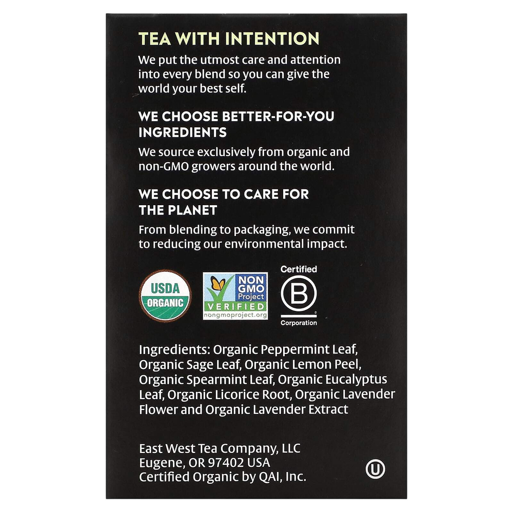 Choice Organic Teas, травяной чай, мята и шалфей, без кофеина, 16 чайных пакетиков, 29 г (1,02 унции)
