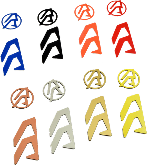 Логотипные вставки Alpha-X (цвет:синий, правые)