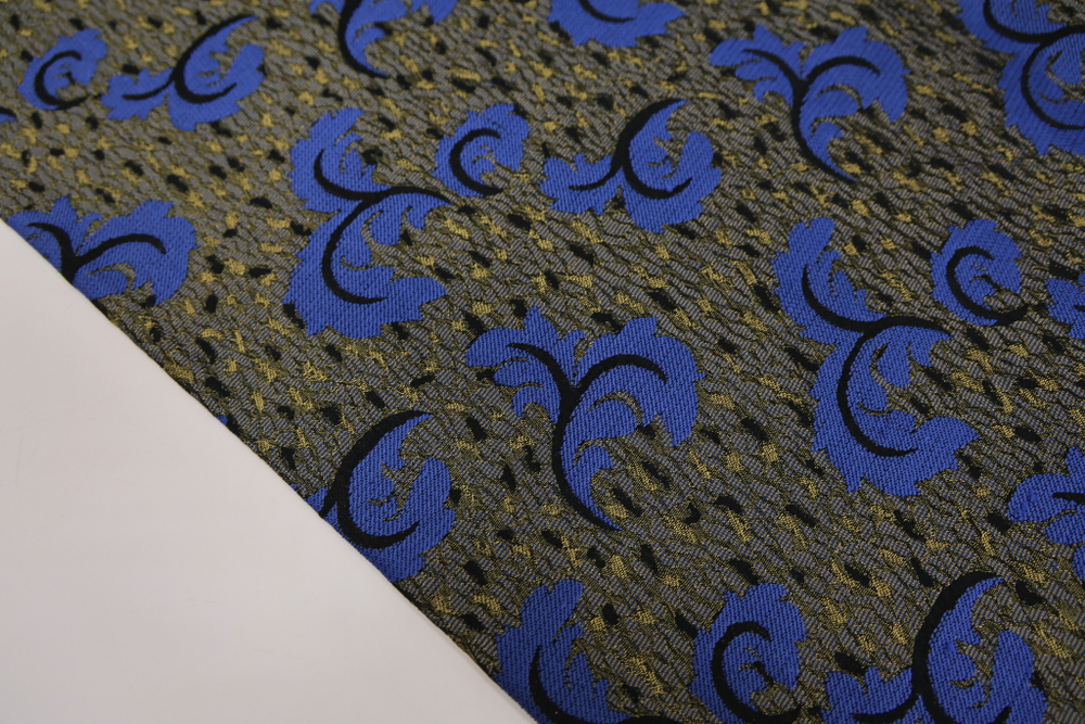 Жаккард синий